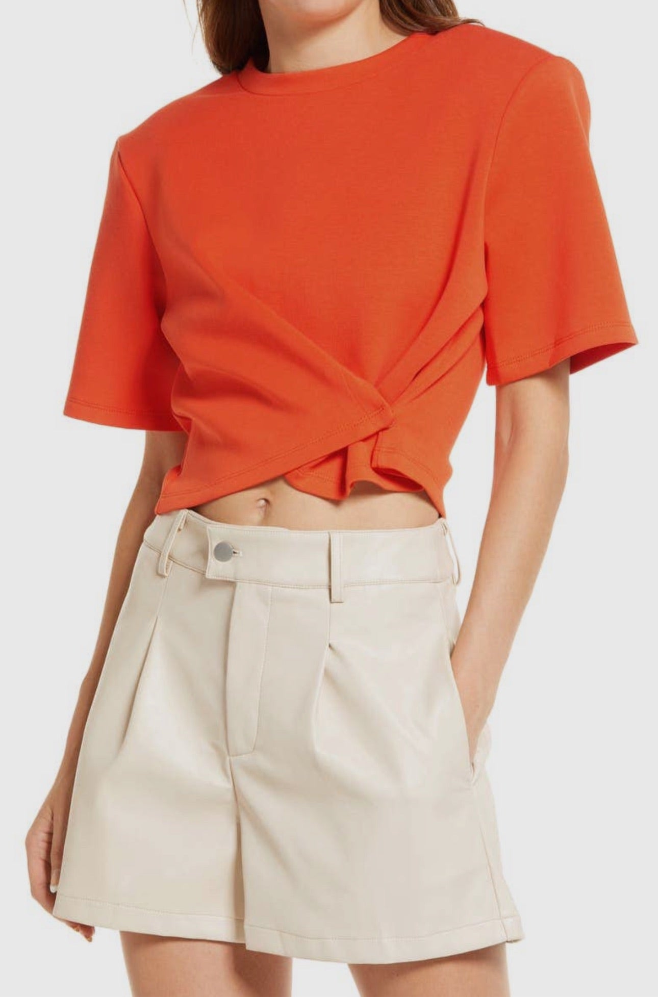 Crop and tuck top