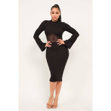 Load image into Gallery viewer, Bell Sleeve Cross Midi Dress
